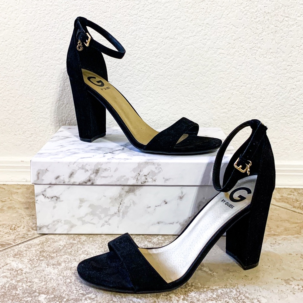 Black Guess Heels Size 10